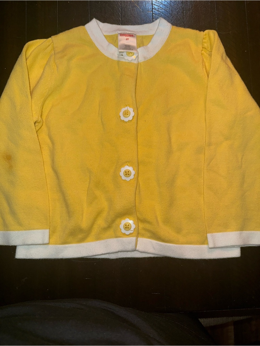 Vintage Gymboree yellow and white Sweater 2T